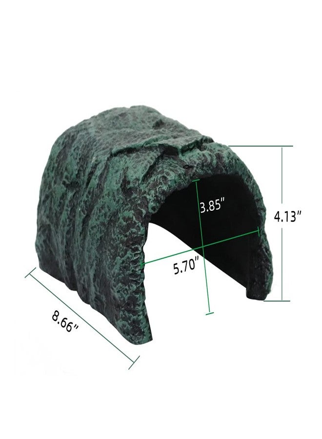 Abustle pig Reptile Rock Hideout Reptile Rock Hide Cave, Aquarium Habitat Décor Rock Tortoise Hideout for Reptiles, Small Lizards, Turtles,Bearded Dragon Tortoise, Amphibians, Fish (N17) - Image 4